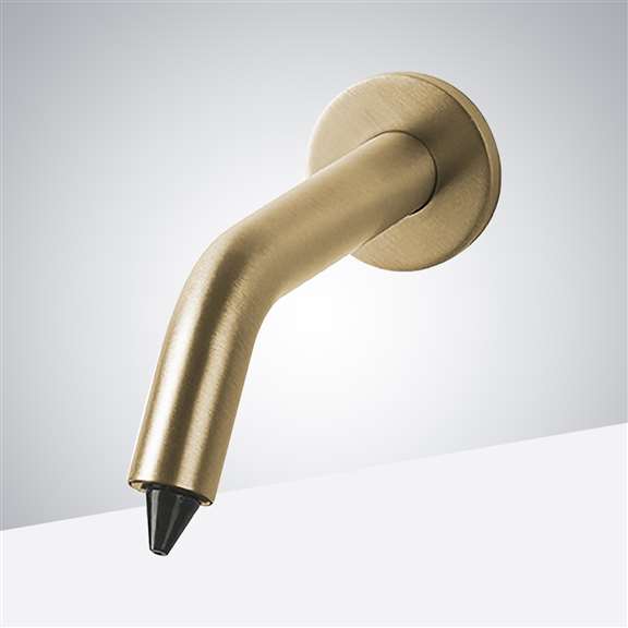 Fontana Carpi Brushed Gold Finish Solid Brass Wall Mount Commercial Automatic Touchless Commercial Soap Dispenser